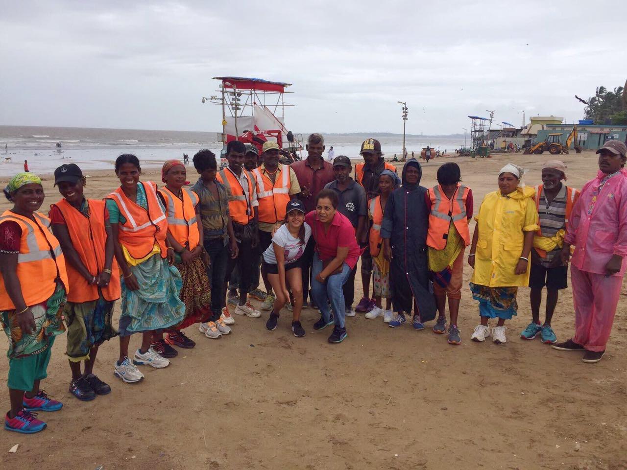 Beach clean-up drive at Juhu Beach
